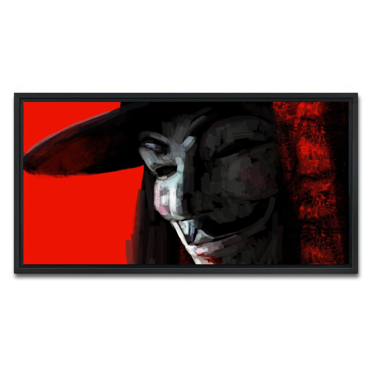 AUTO-MOCKUP WHITE | V In Abstract | 1 Piece | Black Framed Canvas | group=2x1