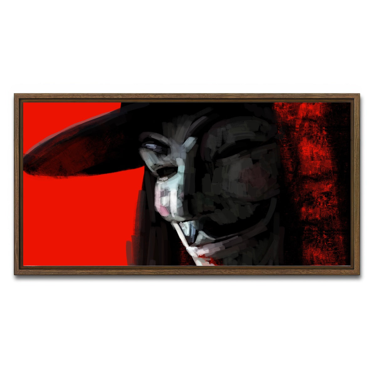 AUTO-MOCKUP WHITE | V In Abstract | 1 Piece | Walnut Framed Canvas | group=2x1