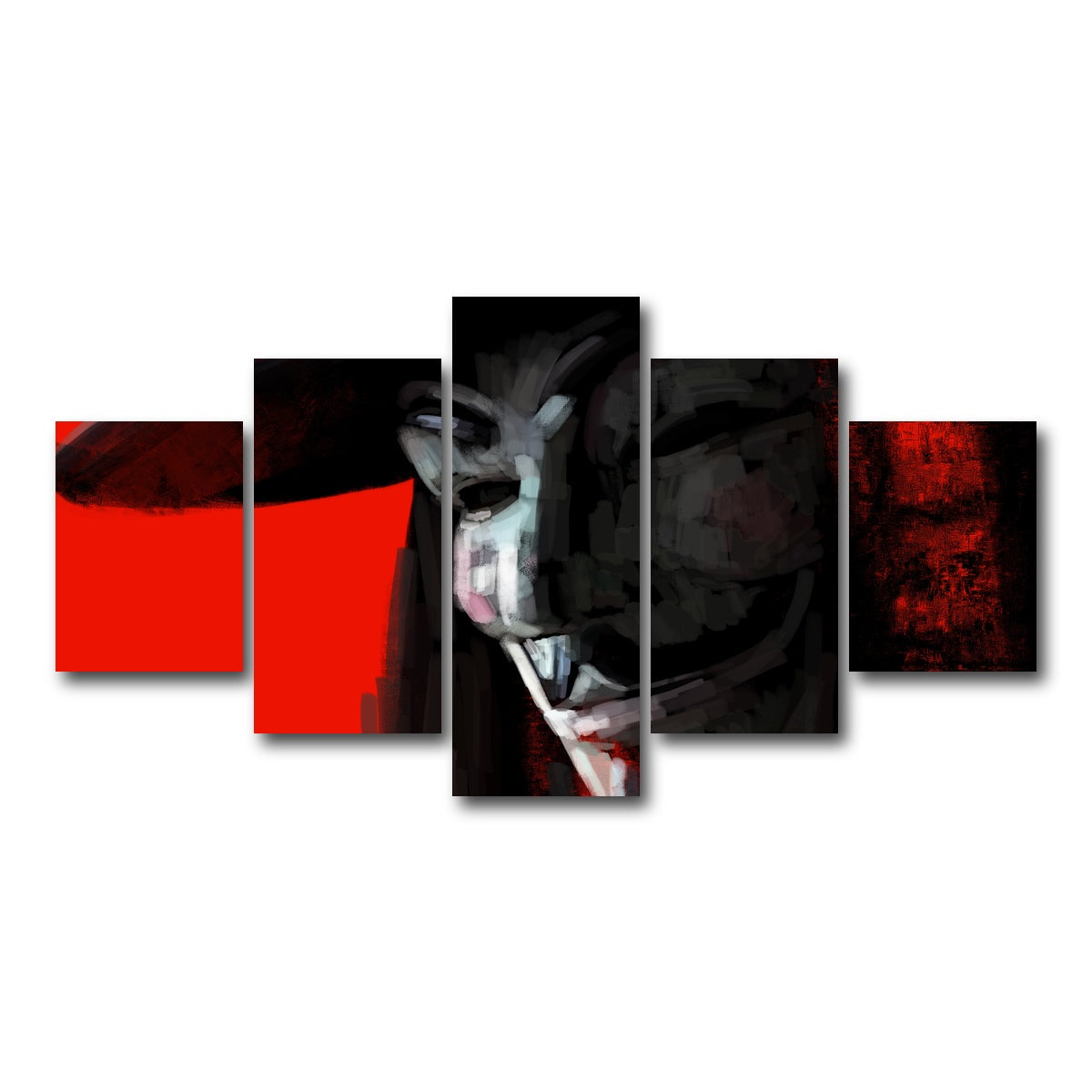 AUTO-MOCKUP WHITE | V In Abstract | 5 Piece | Gallery Wrap Canvas | group=5_short