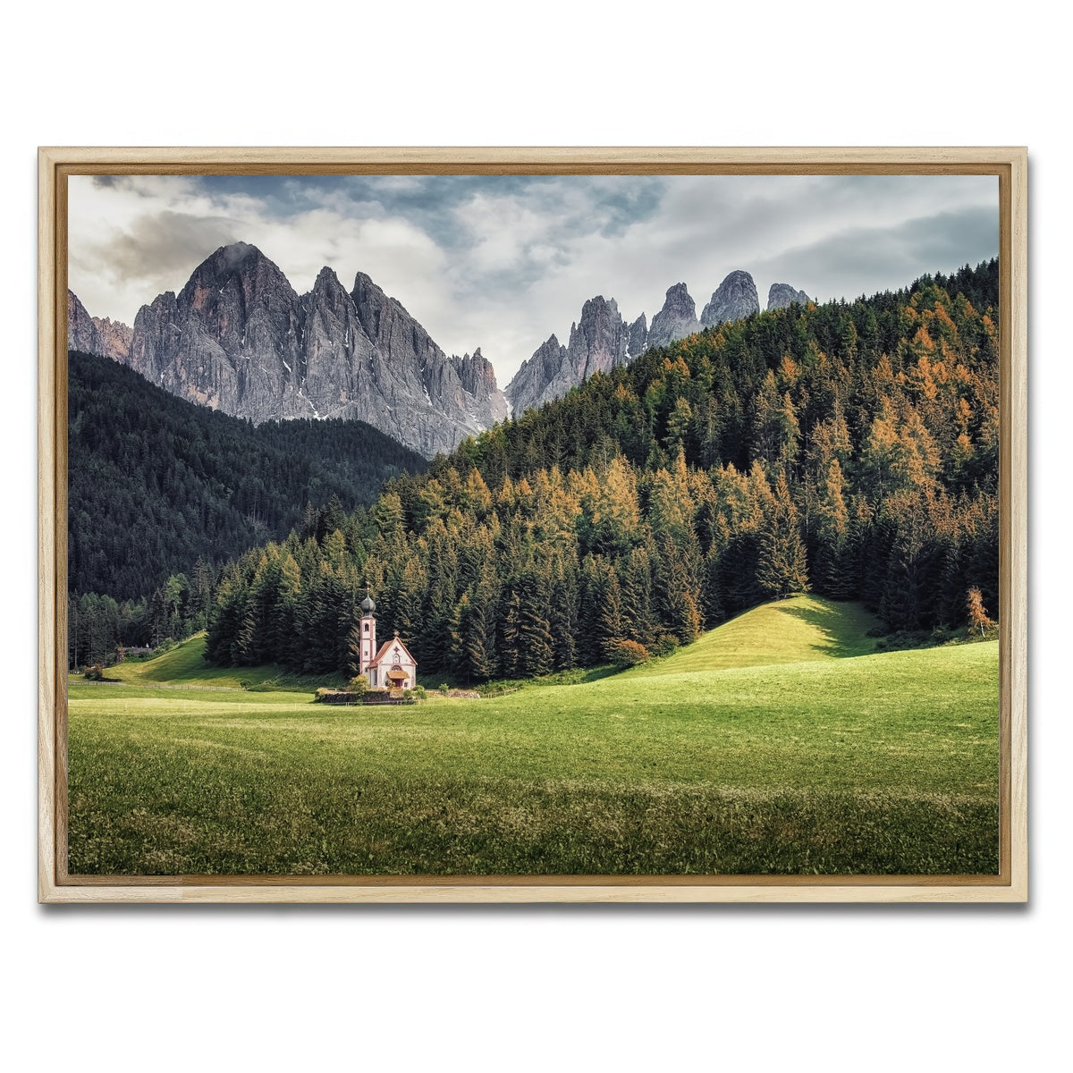 AUTO-MOCKUP WHITE | Val Di Funes | 1 Piece | Natural Framed Canvas | group=4x3
