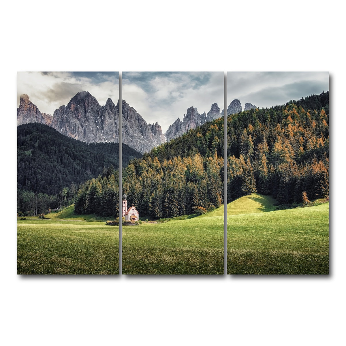 AUTO-MOCKUP WHITE | Val Di Funes | 3 Piece | Gallery Wrap Canvas | group=12x24