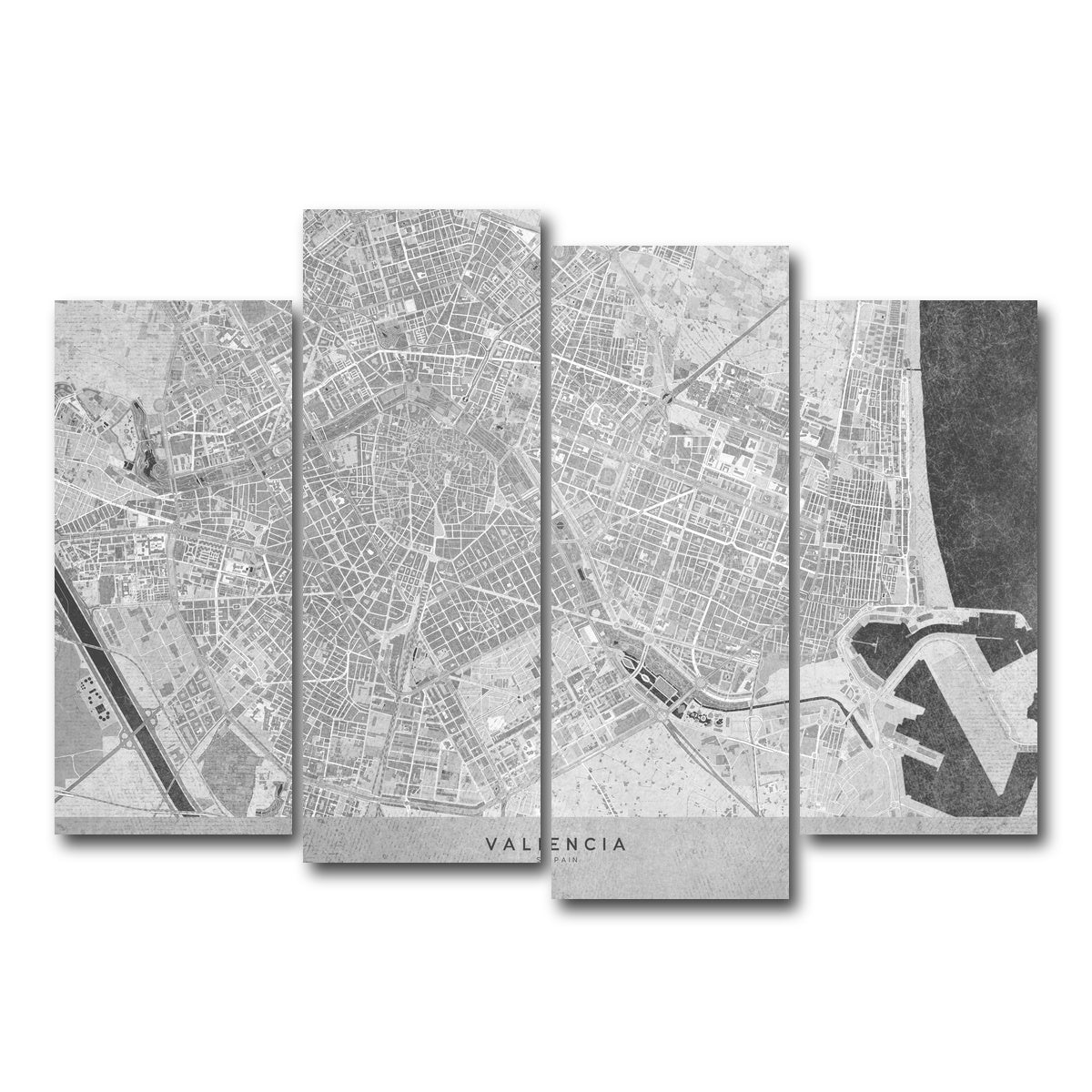AUTO-MOCKUP WHITE | Valencia Map 2 | 4 Piece | Gallery Wrap Canvas | group=4_normal