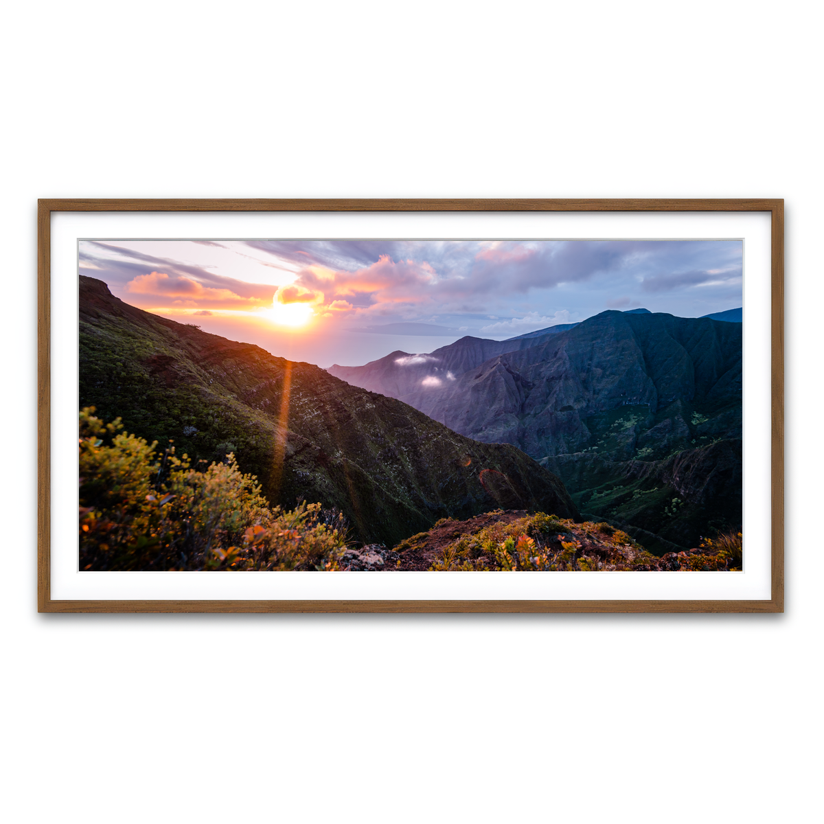 Framed Print 2x1 Walnut