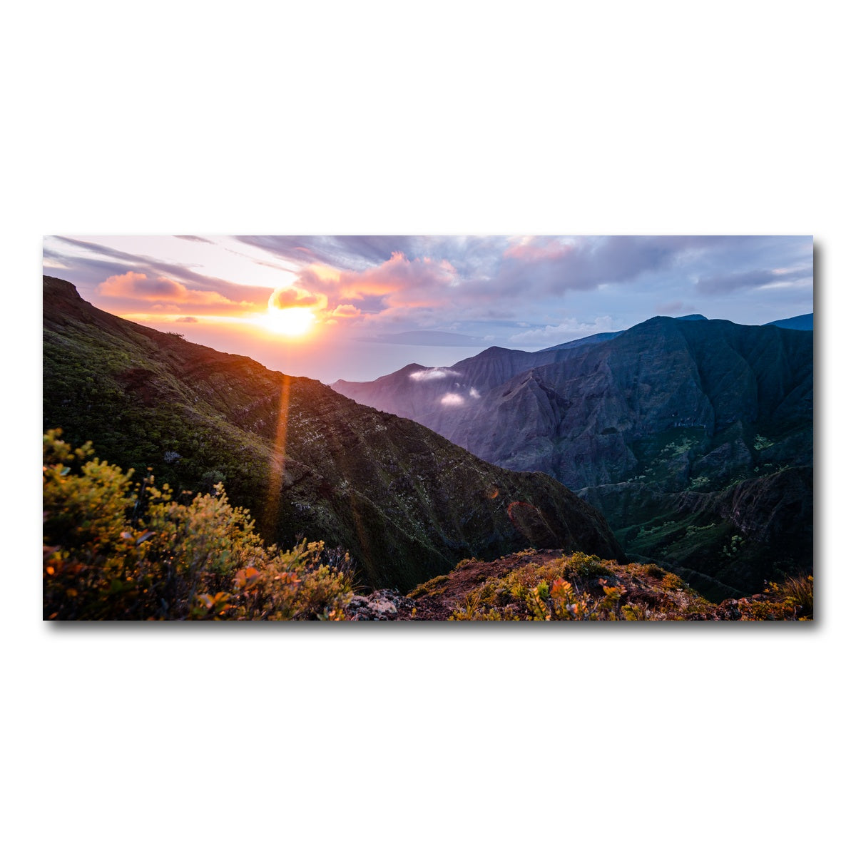 AUTO-MOCKUP WHITE | Valley Sunset | 1 Piece | Gallery Wrap Canvas | group=2x1