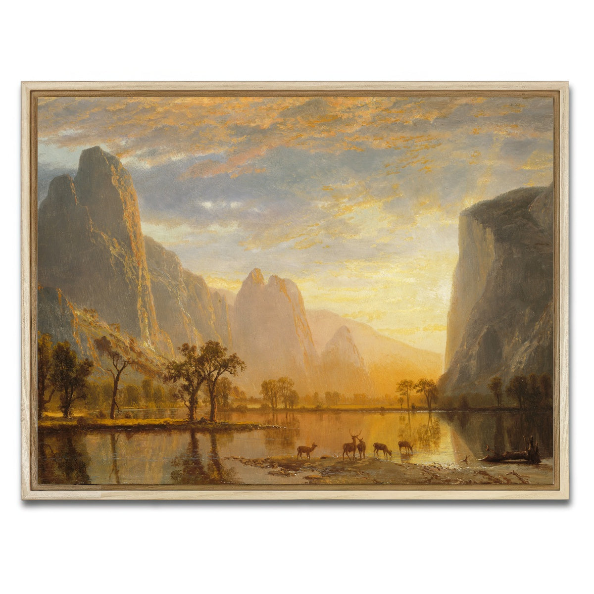 AUTO-MOCKUP WHITE | Valley of the Yosemite | 1 Piece | Natural Framed Canvas | group=4x3