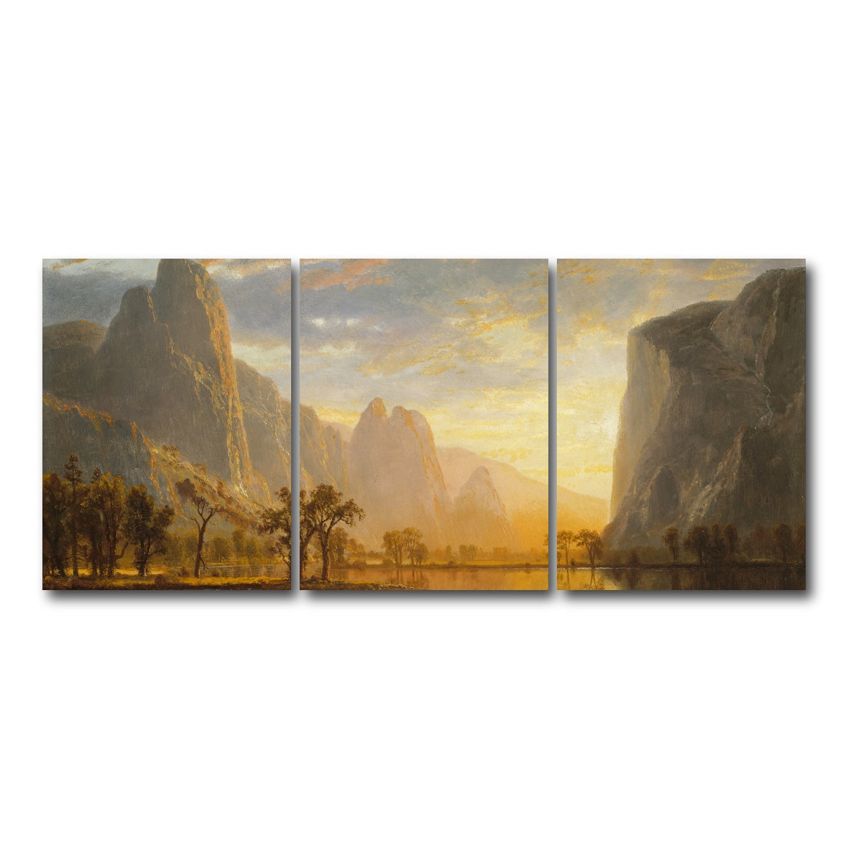 AUTO-MOCKUP WHITE | Valley of the Yosemite | 3 Piece | Gallery Wrap Canvas | group=18x24