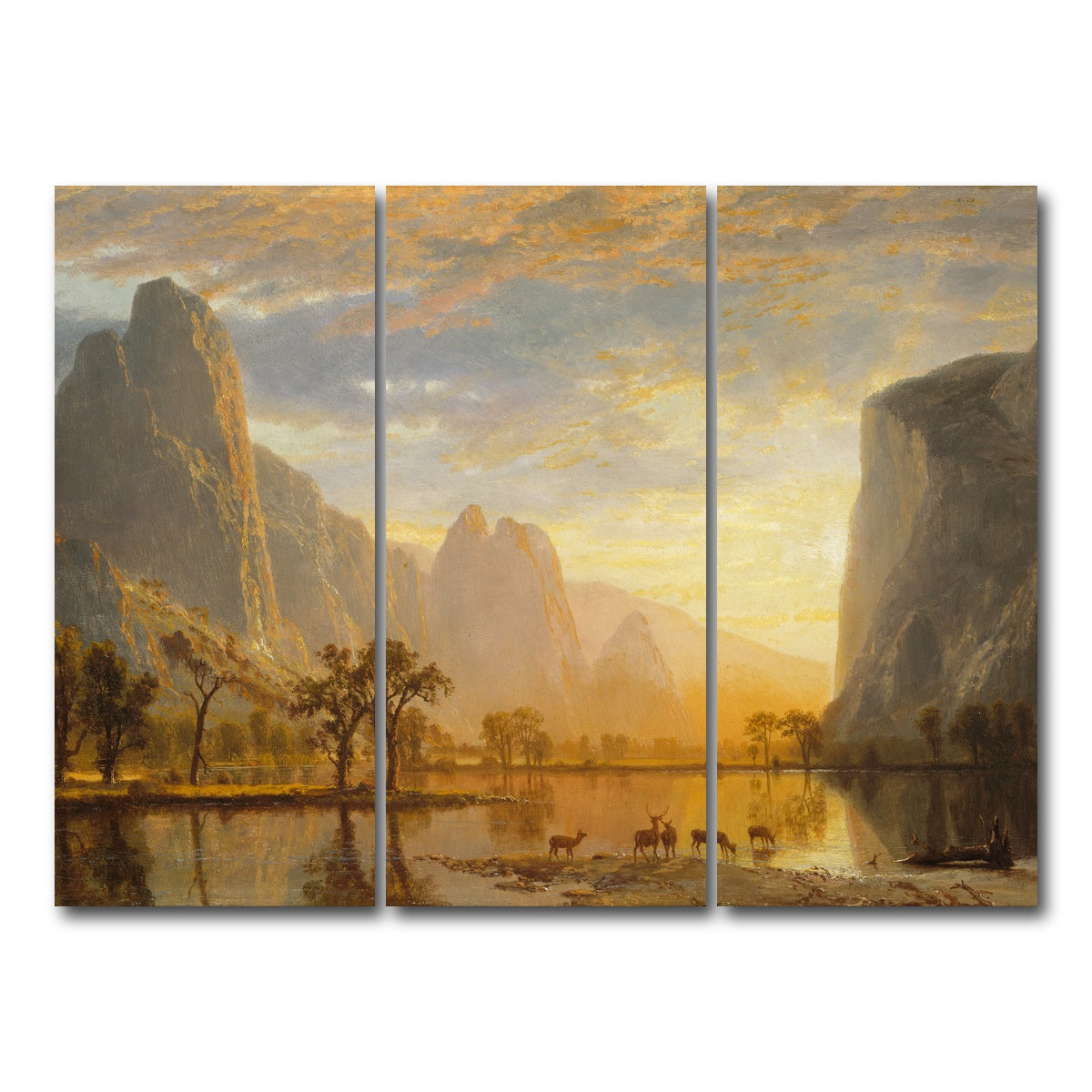 AUTO-MOCKUP WHITE | Valley of the Yosemite | 3 Piece | Gallery Wrap Canvas | group=8x18