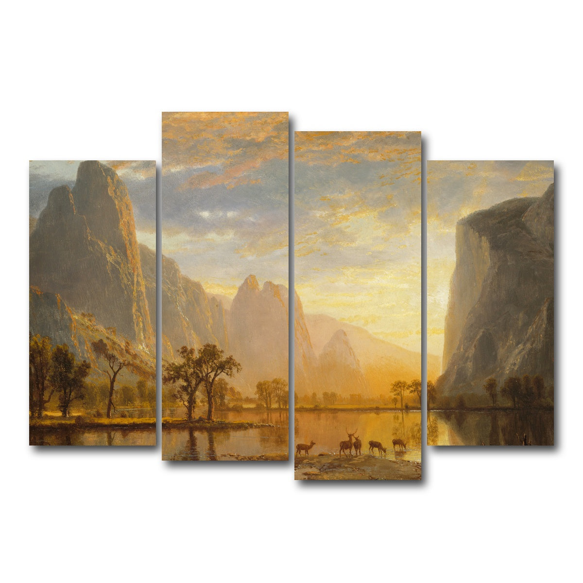 AUTO-MOCKUP WHITE | Valley of the Yosemite | 4 Piece | Gallery Wrap Canvas | group=4_normal
