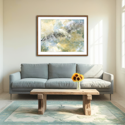 AUTO-MOCKUP ROOM | Vanishing Seagull Wall Art