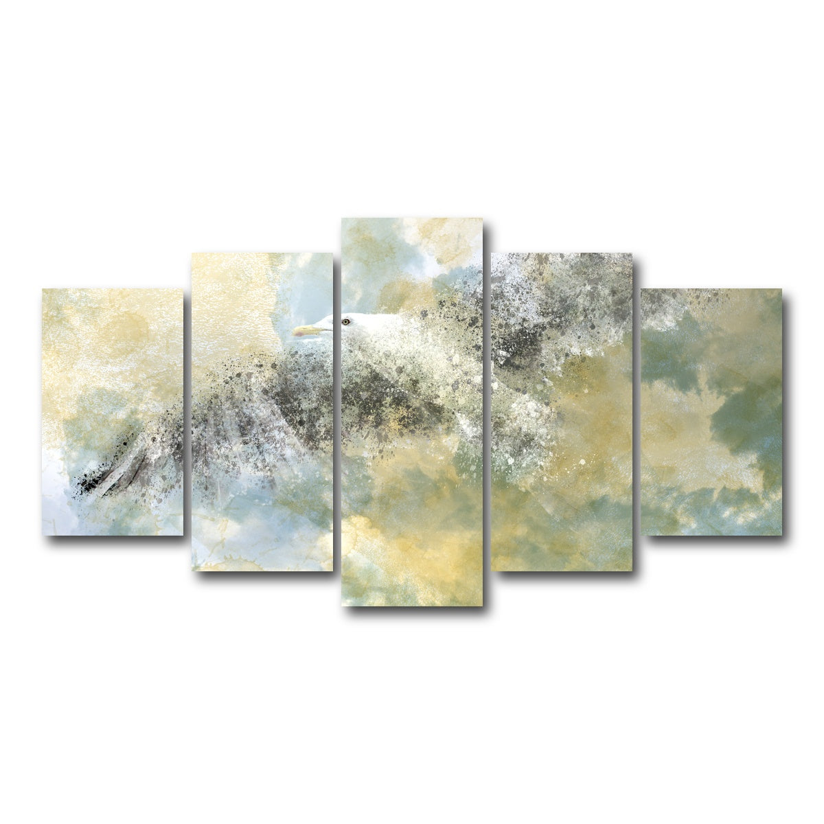 AUTO-MOCKUP WHITE | Vanishing Seagull | 5 Piece | Gallery Wrap Canvas | group=5_normal