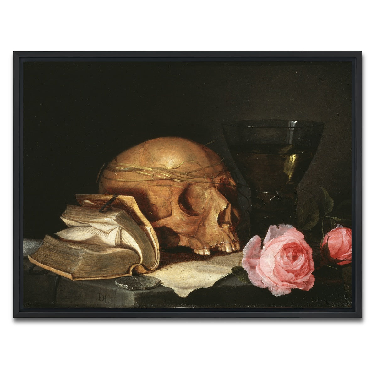 AUTO-MOCKUP WHITE | Vanitas Still Life | 1 Piece | Black Framed Canvas | group=4x3
