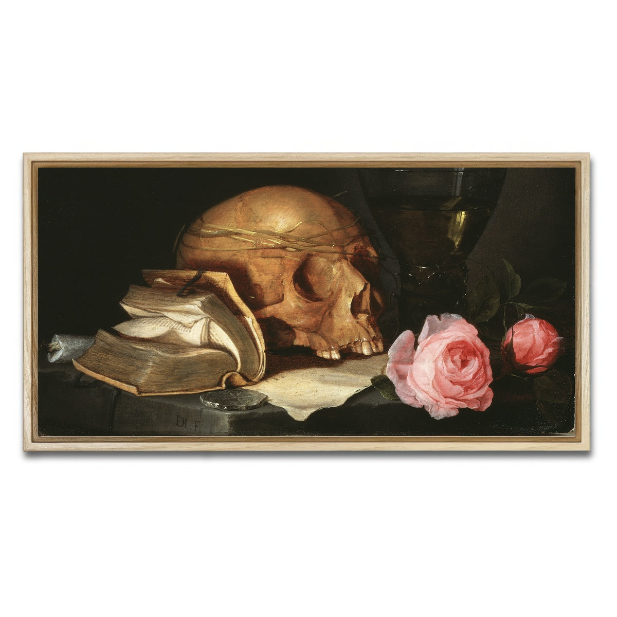 AUTO-MOCKUP WHITE | Vanitas Still Life | 1 Piece | Natural Framed Canvas | group=2x1