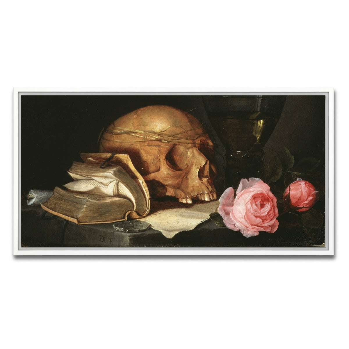 AUTO-MOCKUP WHITE | Vanitas Still Life | 1 Piece | White Framed Canvas | group=2x1