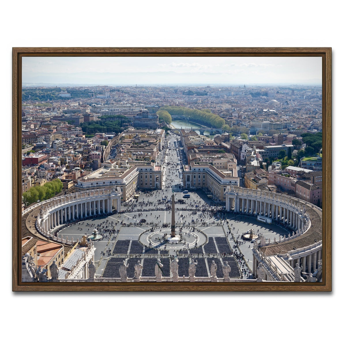 AUTO-MOCKUP WHITE | Vatican City | 1 Piece | Walnut Framed Canvas | group=4x3