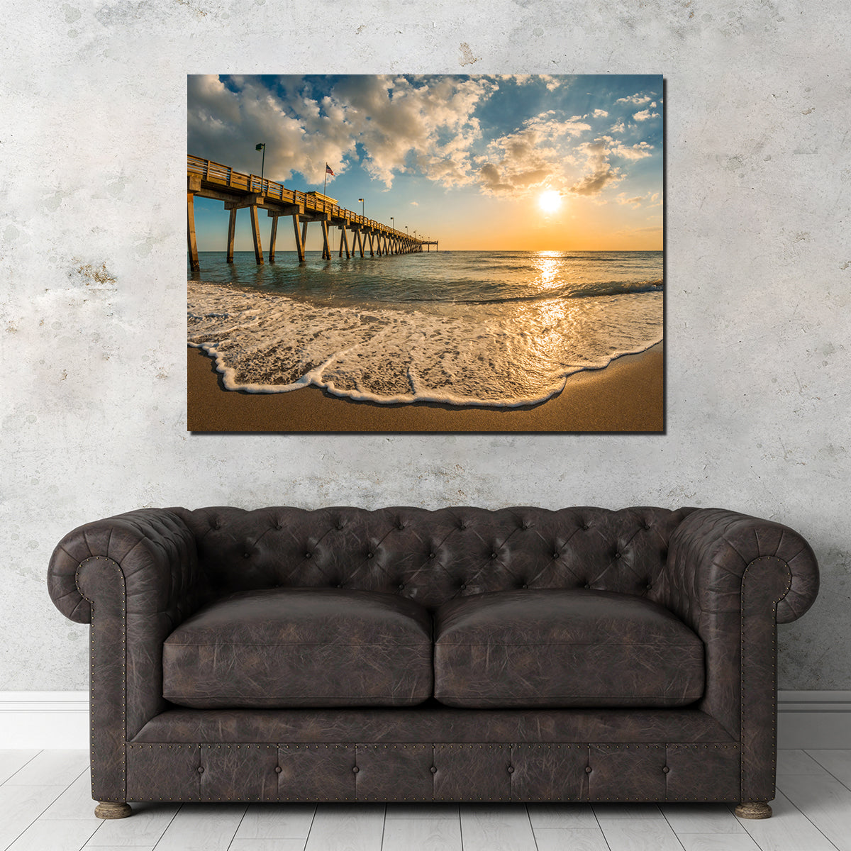 Venice Pier Sunset Wall Art
