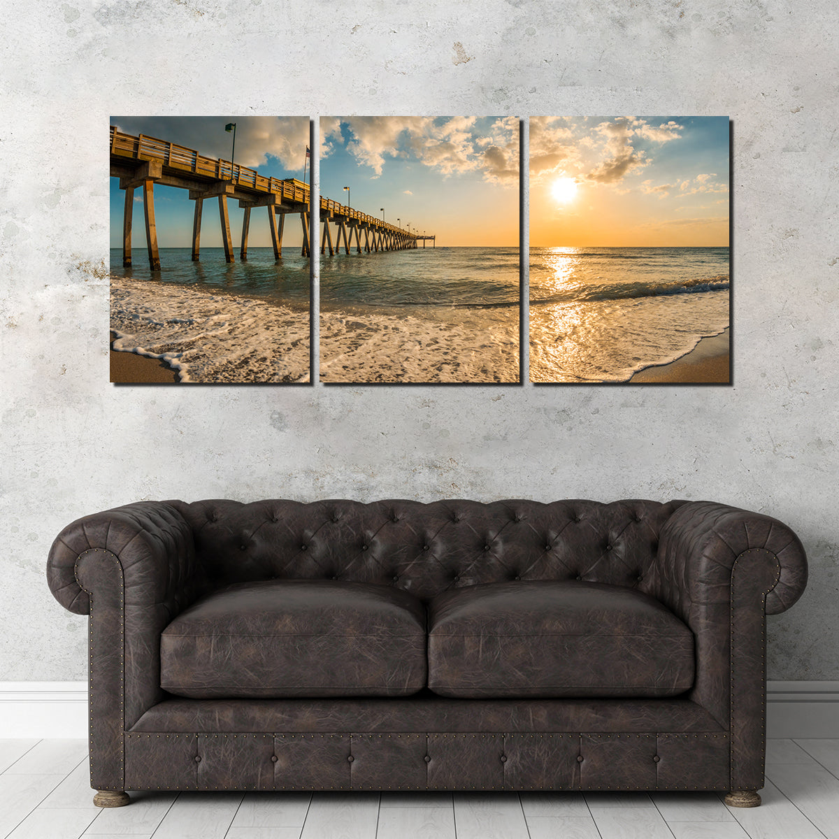 Venice Pier Sunset Wall Art