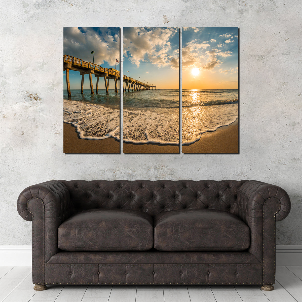 Venice Pier Sunset Wall Art