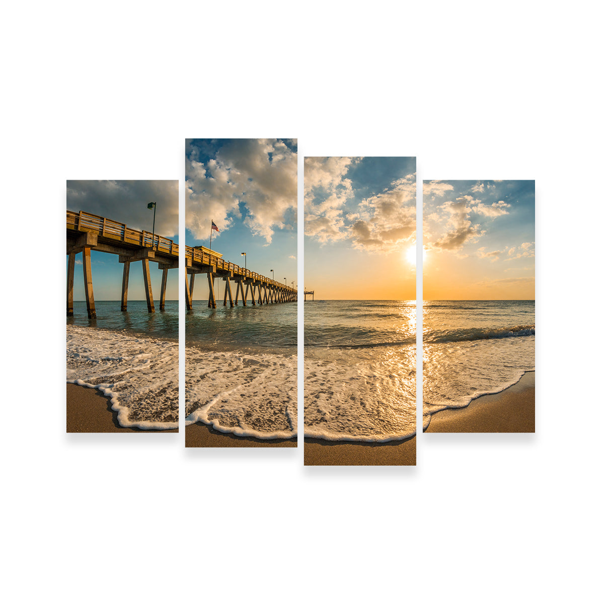 Venice Pier Sunset Wall Art
