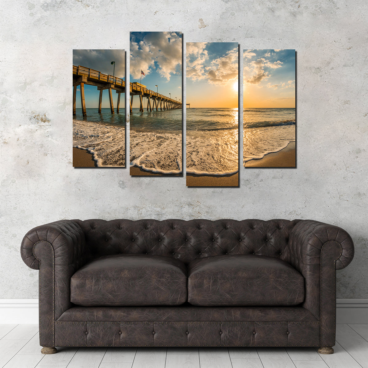 Venice Pier Sunset Wall Art