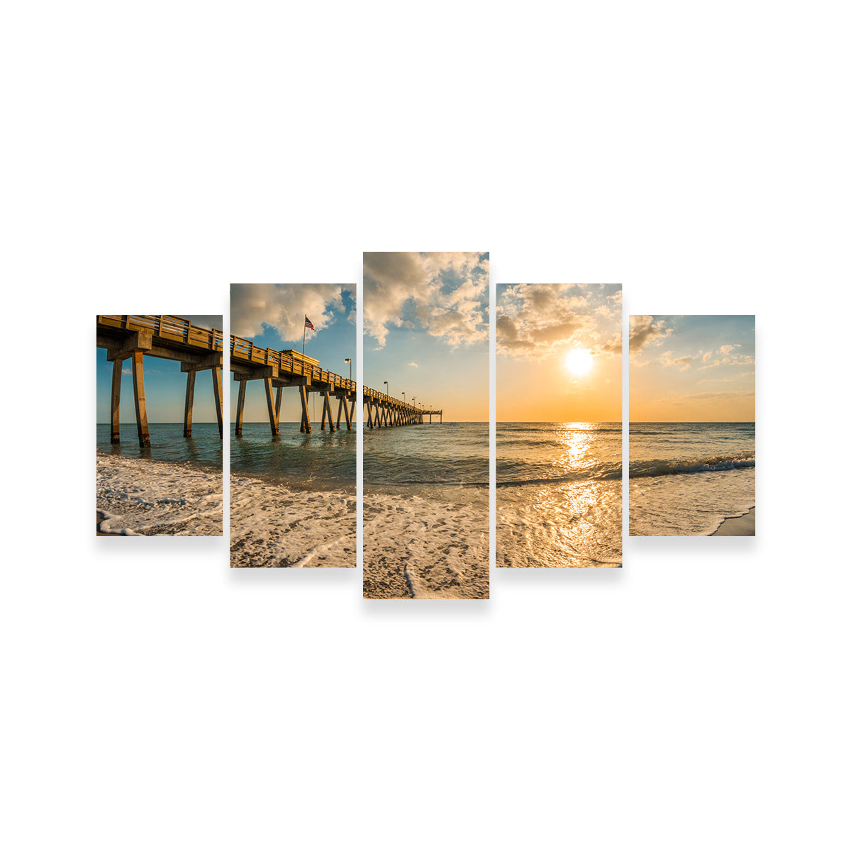 Venice Pier Sunset Wall Art