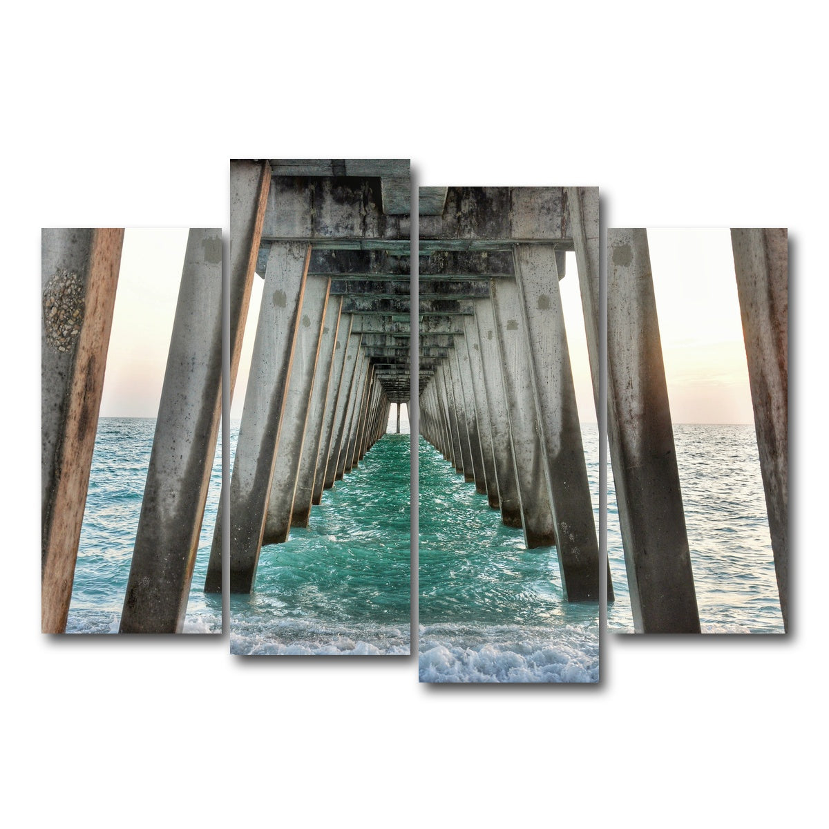 AUTO-MOCKUP WHITE | Venice Beach Pier at Sharkys On The Pier | 4 Piece | Gallery Wrap Canvas | group=4_normal