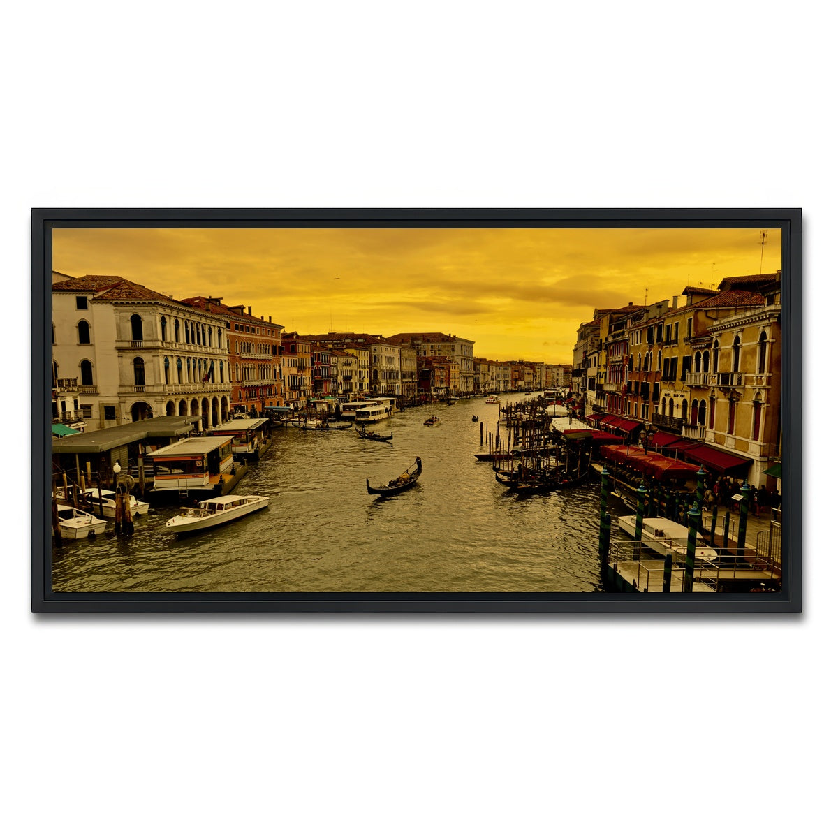 AUTO-MOCKUP WHITE | Venice Gondola | 1 Piece | Black Framed Canvas | group=2x1