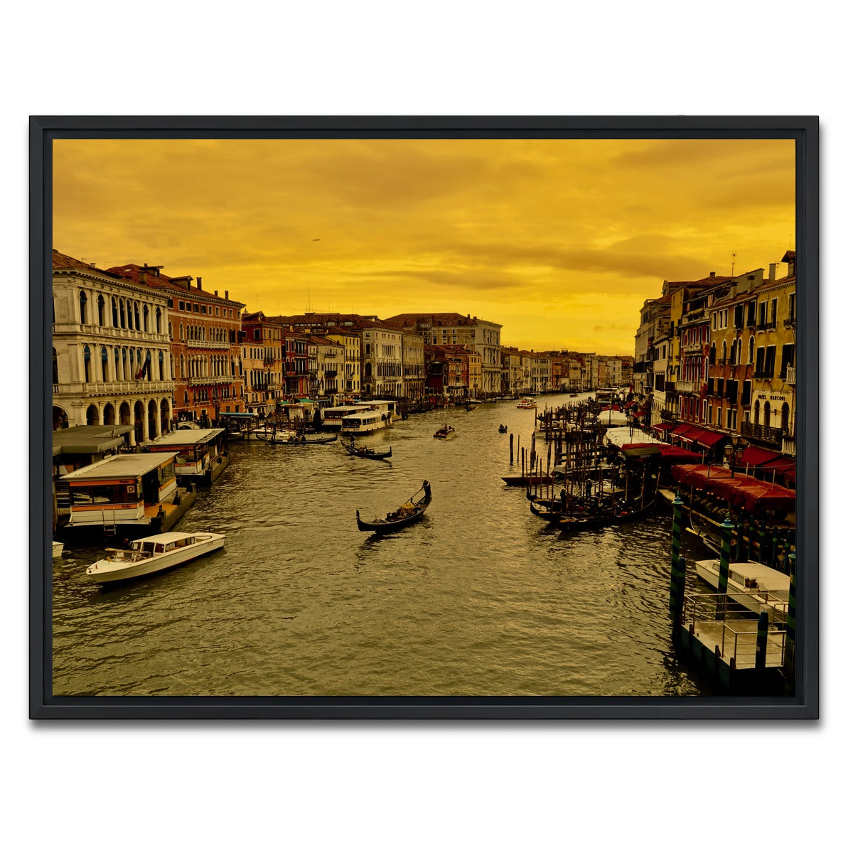 AUTO-MOCKUP WHITE | Venice Gondola | 1 Piece | Black Framed Canvas | group=4x3