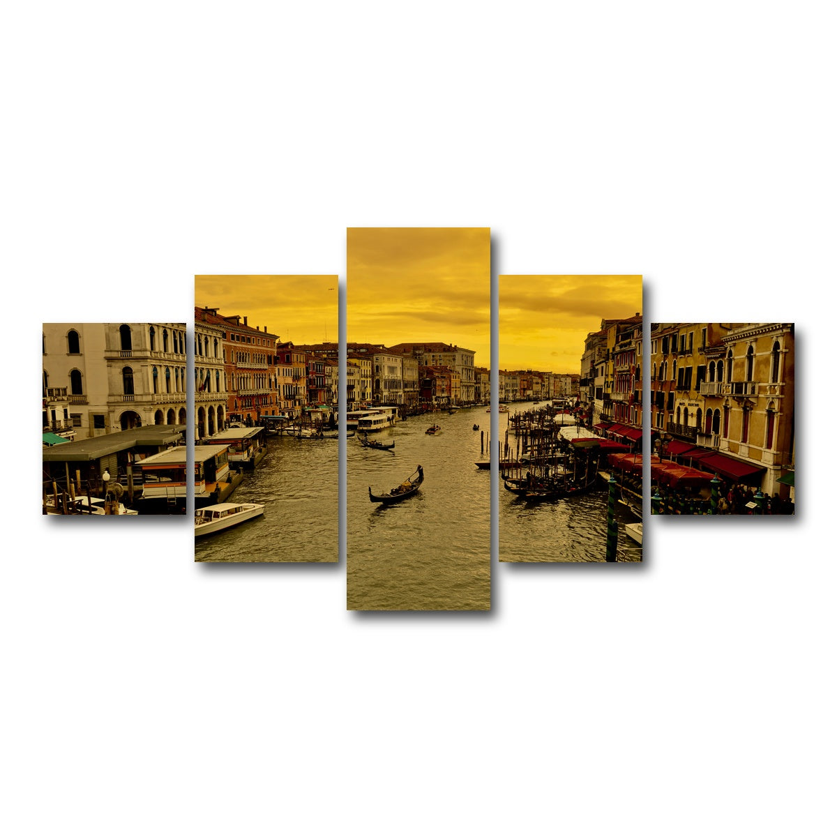 AUTO-MOCKUP WHITE | Venice Gondola | 5 Piece | Gallery Wrap Canvas | group=5_short