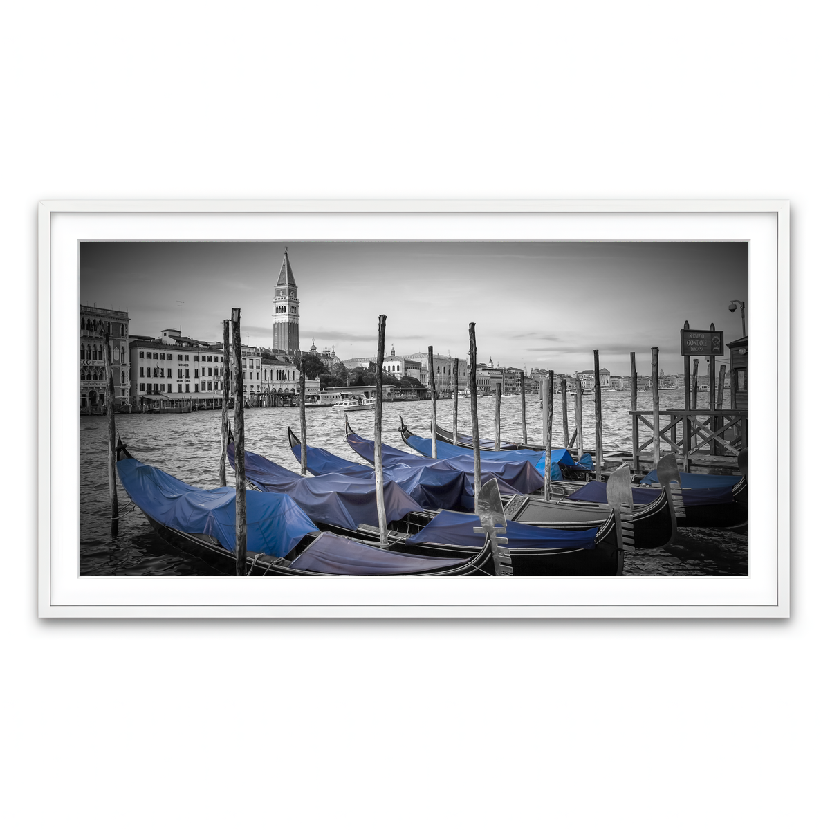 Framed Print 2x1 White
