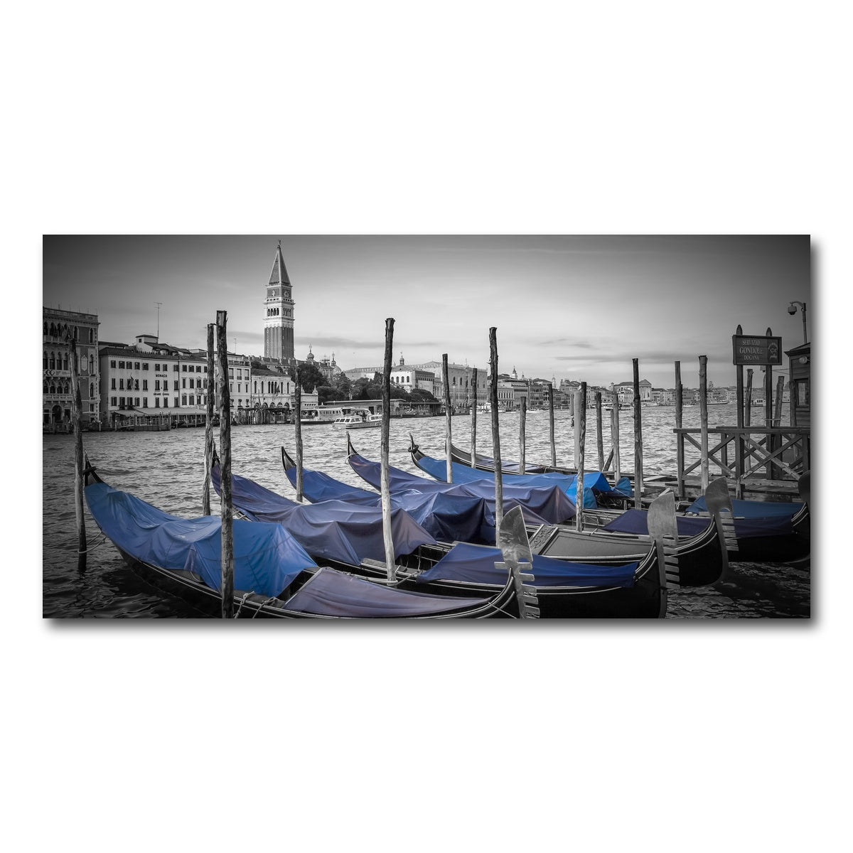 AUTO-MOCKUP WHITE | Venice Grand Canal and St Mark's Campanile | 1 Piece | Gallery Wrap Canvas | group=2x1