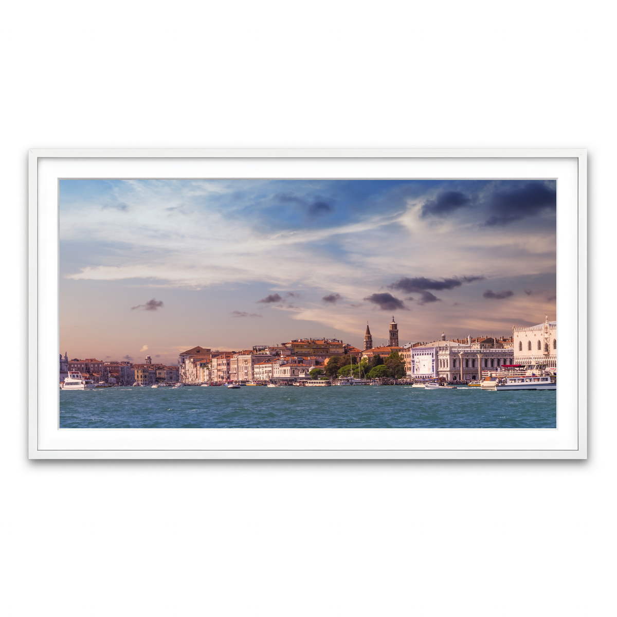 Framed Print 2x1 White
