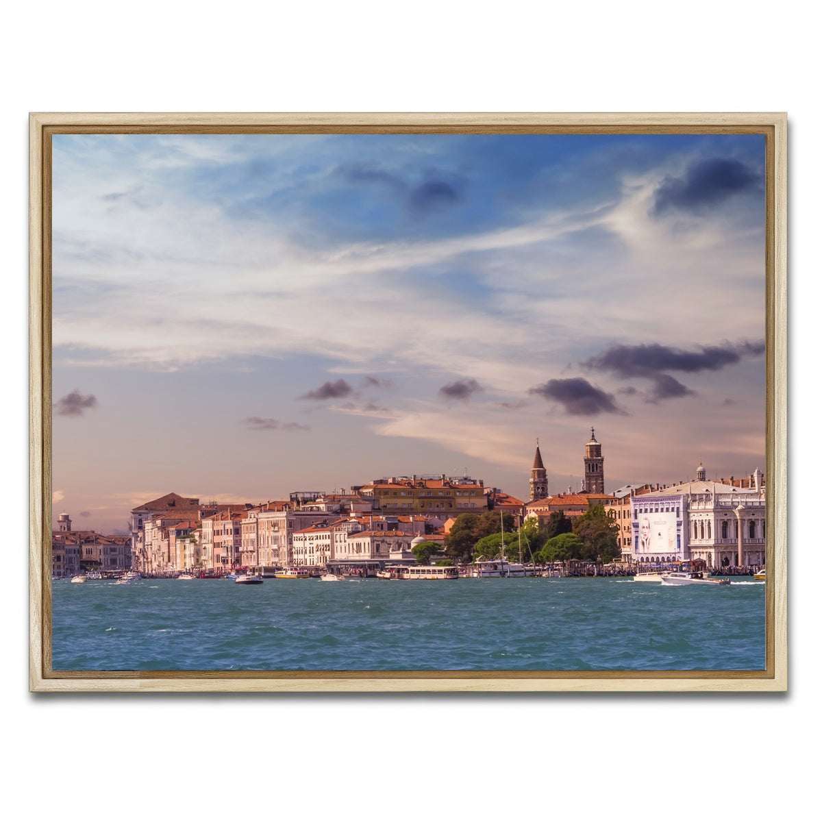 AUTO-MOCKUP WHITE | Venice Panorama | 1 Piece | Natural Framed Canvas | group=4x3