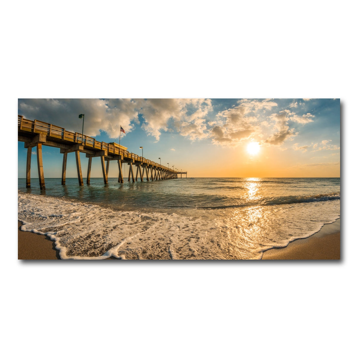 AUTO-MOCKUP WHITE | Venice Pier Sunset | 1 Piece | Gallery Wrap Canvas | group=2x1