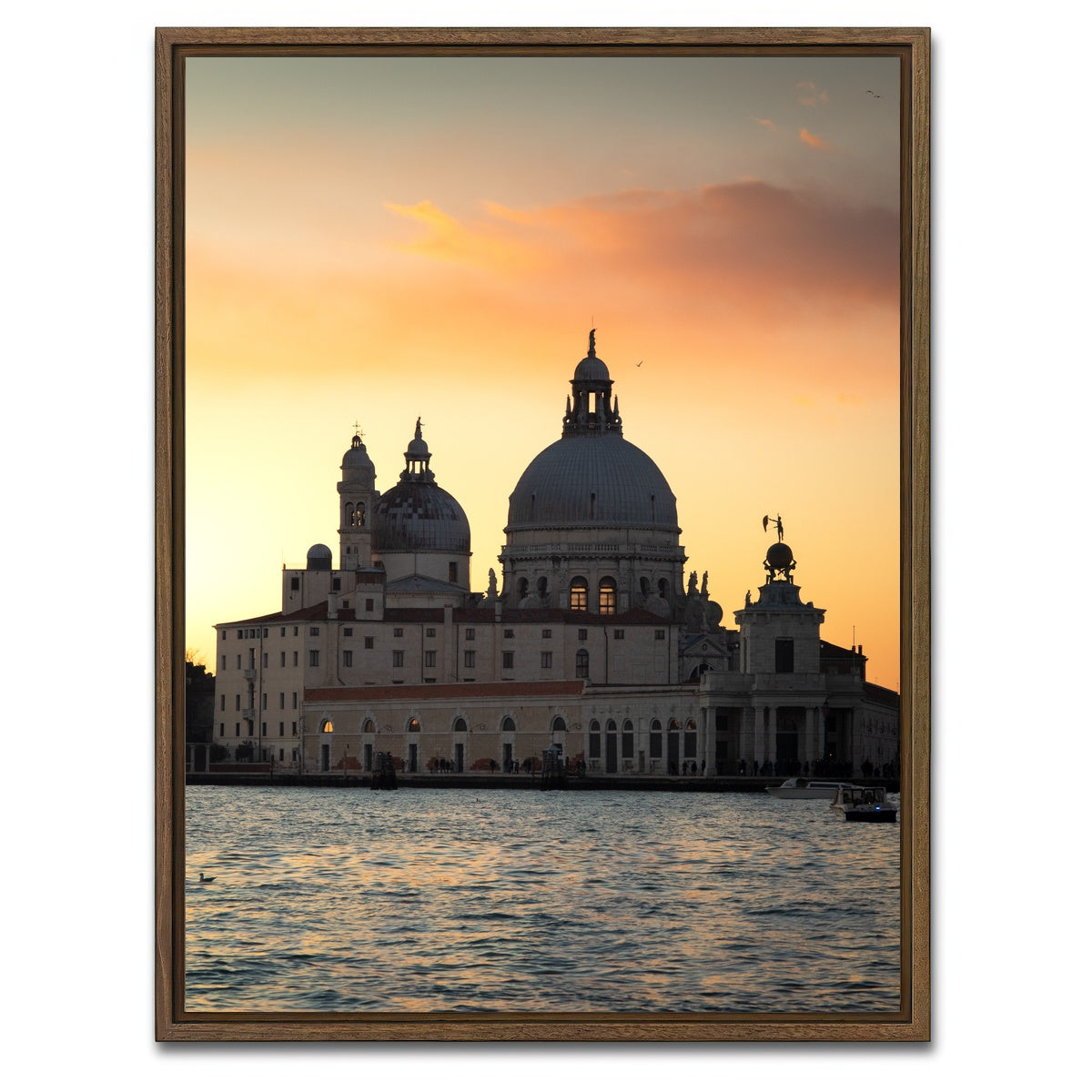 AUTO-MOCKUP WHITE | Venice Sunset | 1 Piece | Walnut Framed Canvas | group=3x4