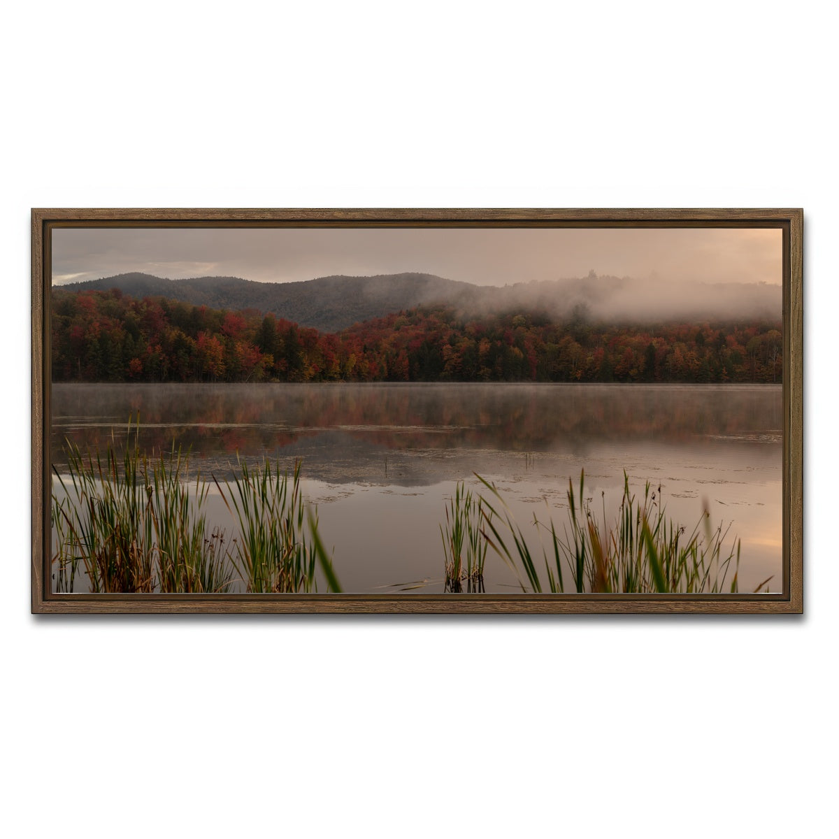 AUTO-MOCKUP WHITE | Vermont Fall | 1 Piece | Walnut Framed Canvas | group=2x1
