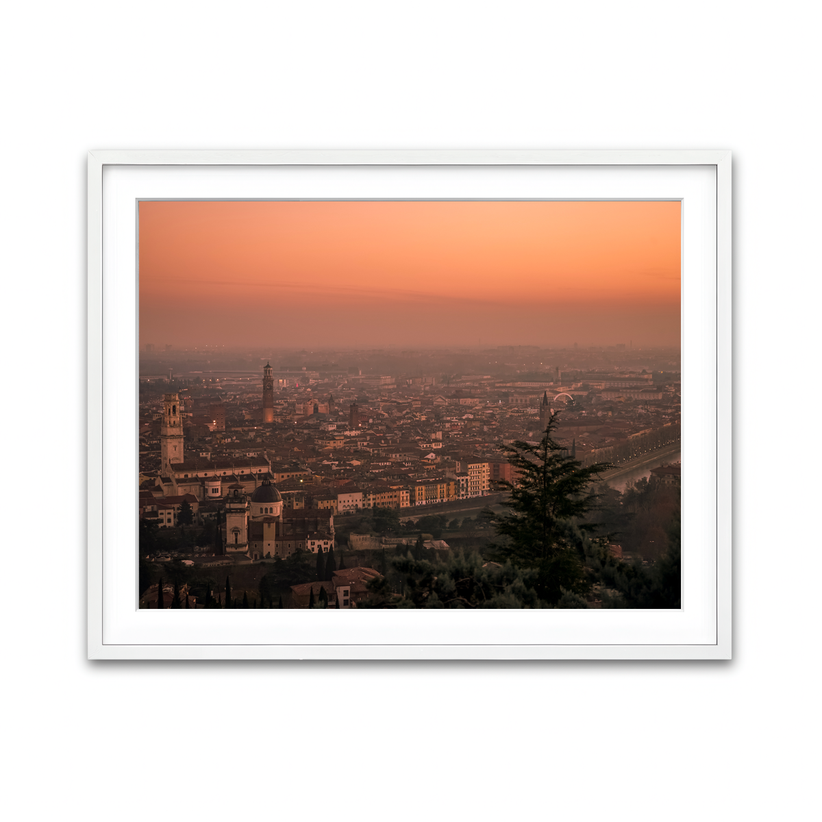 Framed Print 4x3 White