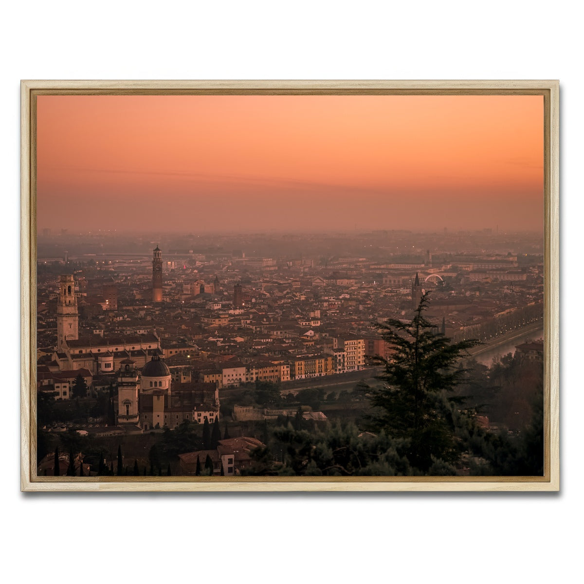 AUTO-MOCKUP WHITE | Verona Sunset | 1 Piece | Natural Framed Canvas | group=4x3