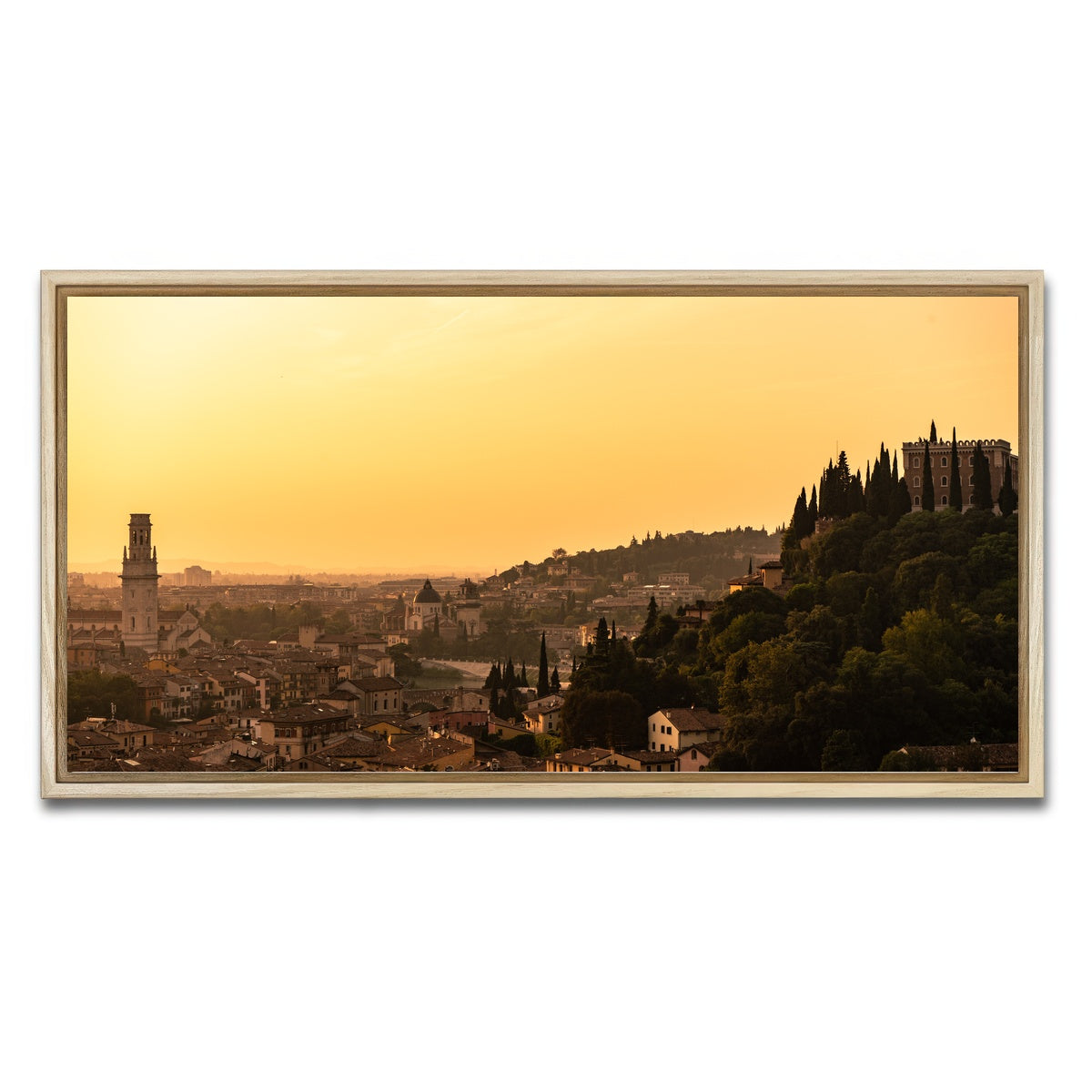 AUTO-MOCKUP WHITE | Verona panorama | 1 Piece | Natural Framed Canvas | group=2x1