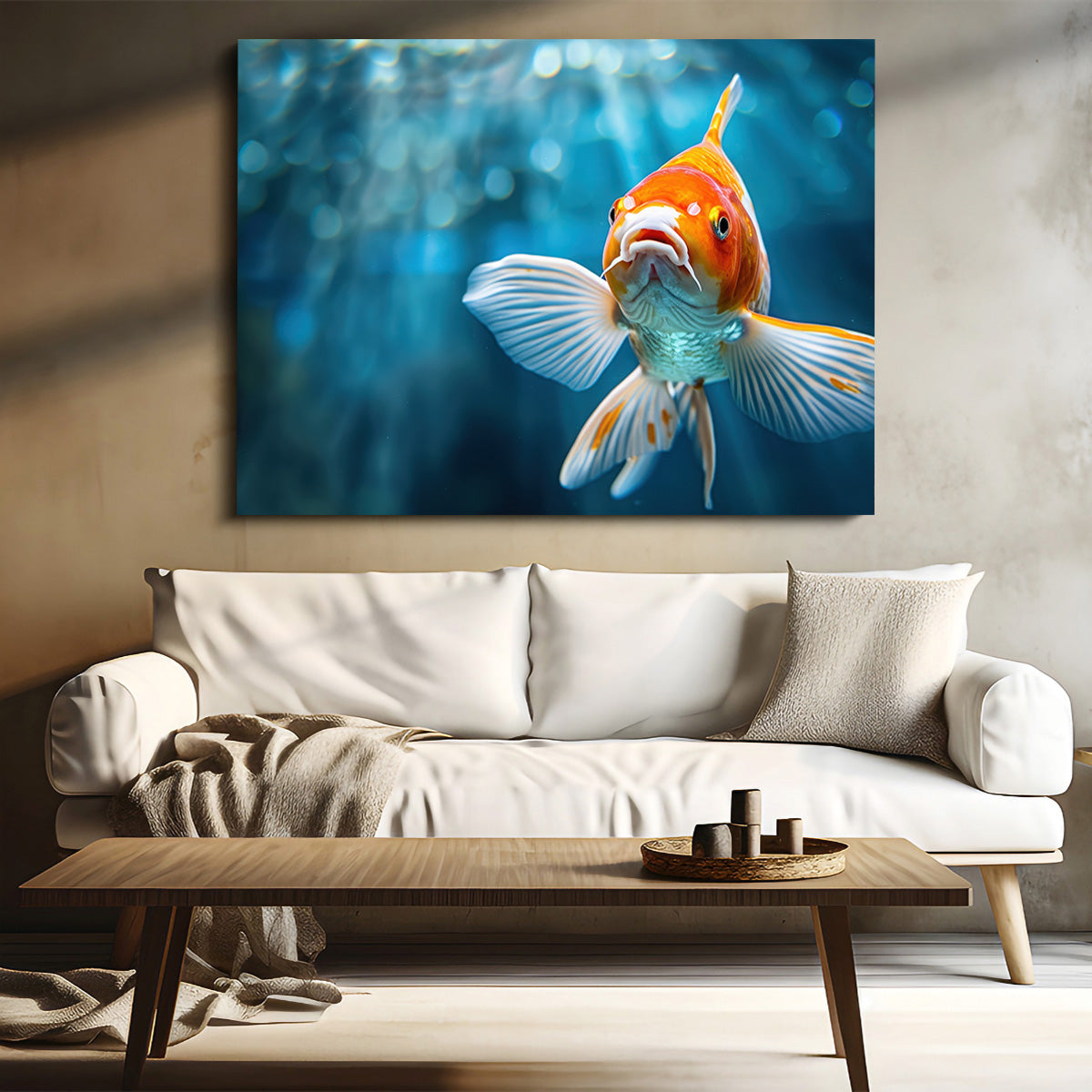 Vibrant Golden Koi Wall Art