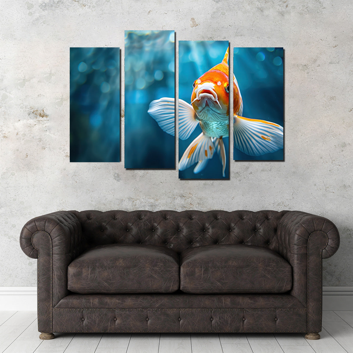 Vibrant Golden Koi Wall Art
