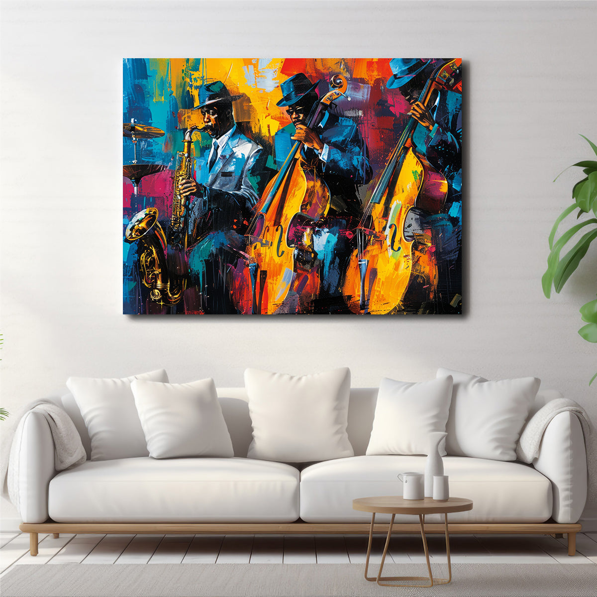 Vibrant Jazz Band Wall Art