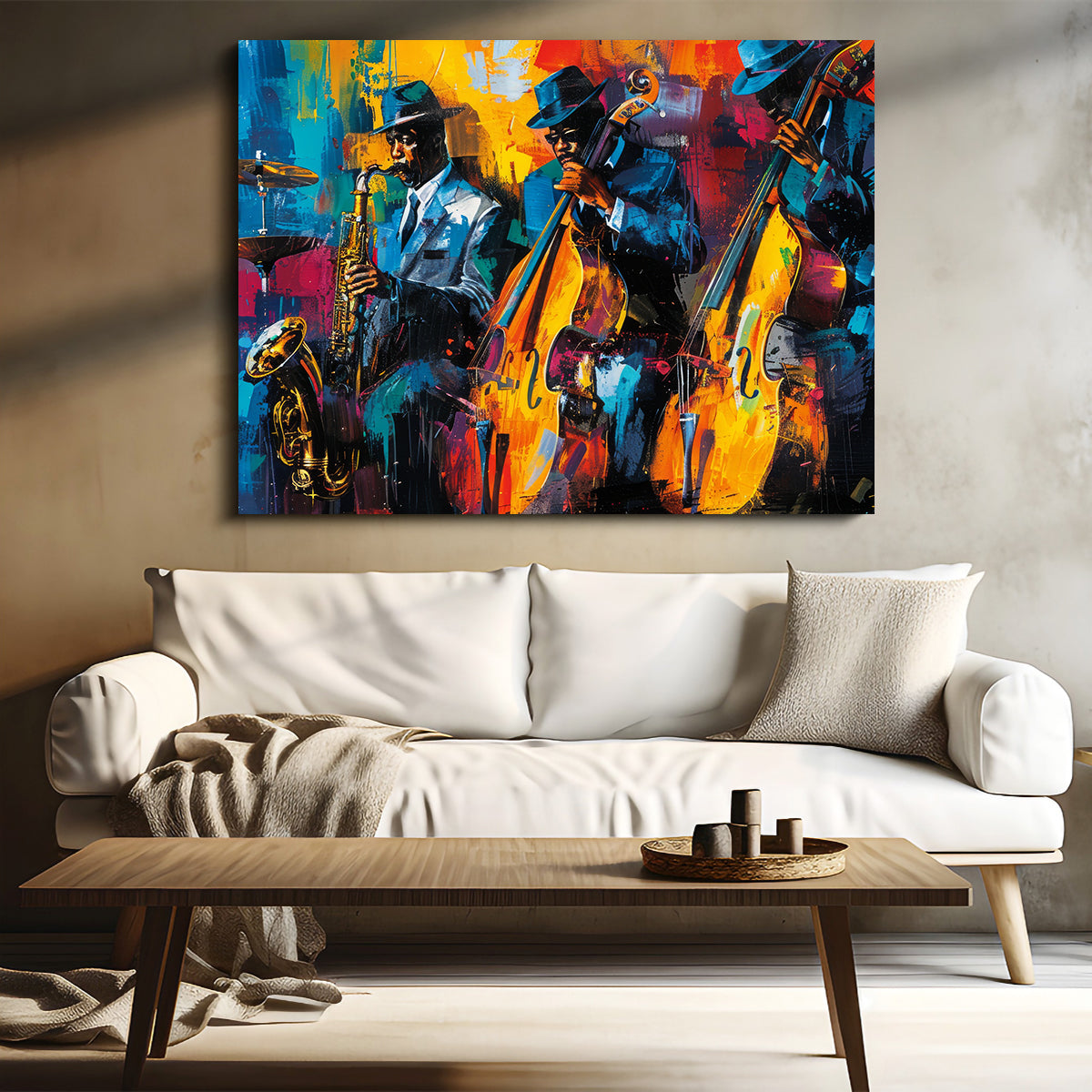 Vibrant Jazz Band Wall Art