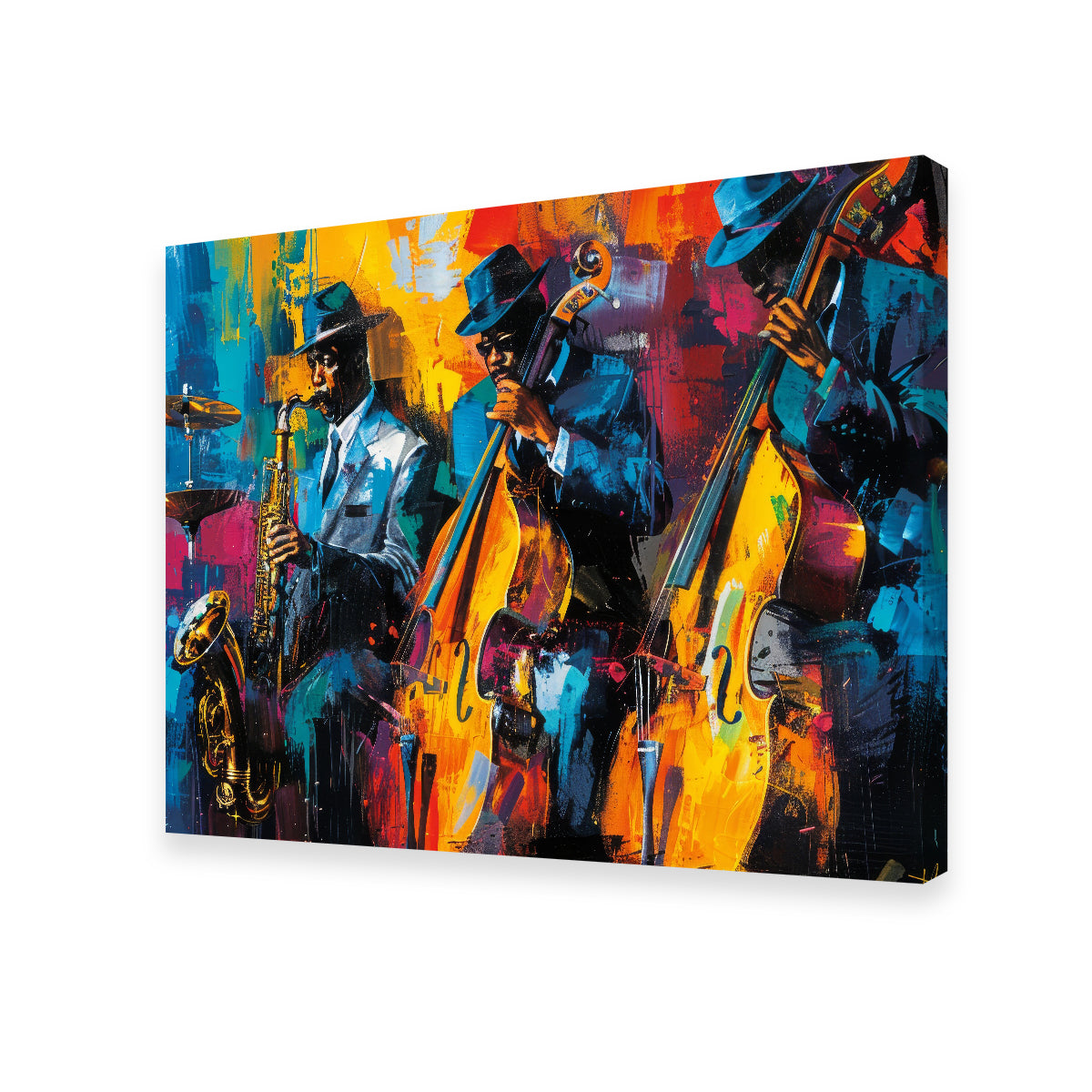 Vibrant Jazz Band Wall Art