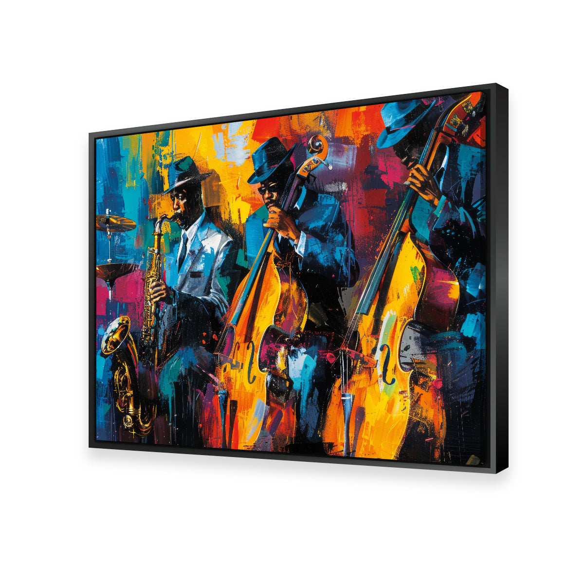 Vibrant Jazz Band Wall Art