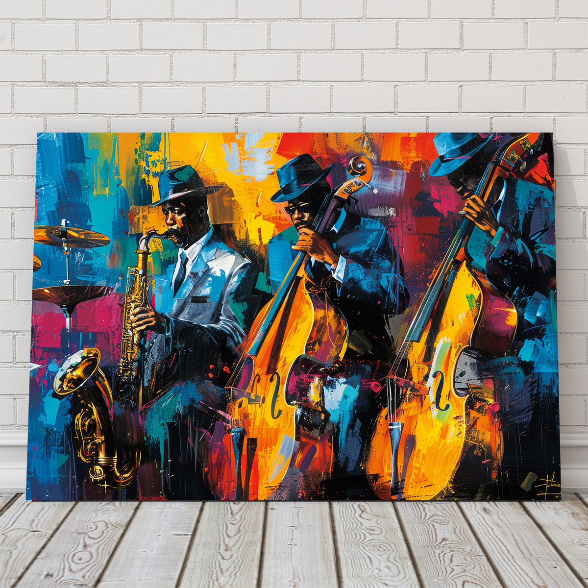 Vibrant Jazz Band Wall Art