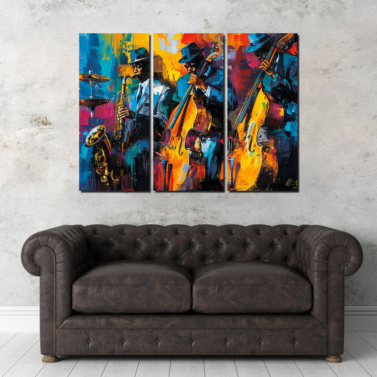 Vibrant Jazz Band Wall Art