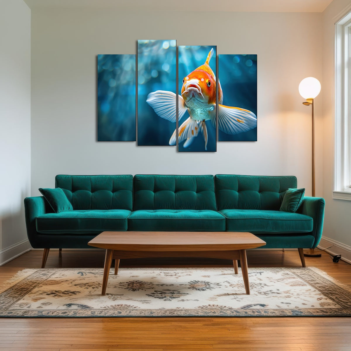 AUTO-MOCKUP ROOM | Vibrant Golden Koi