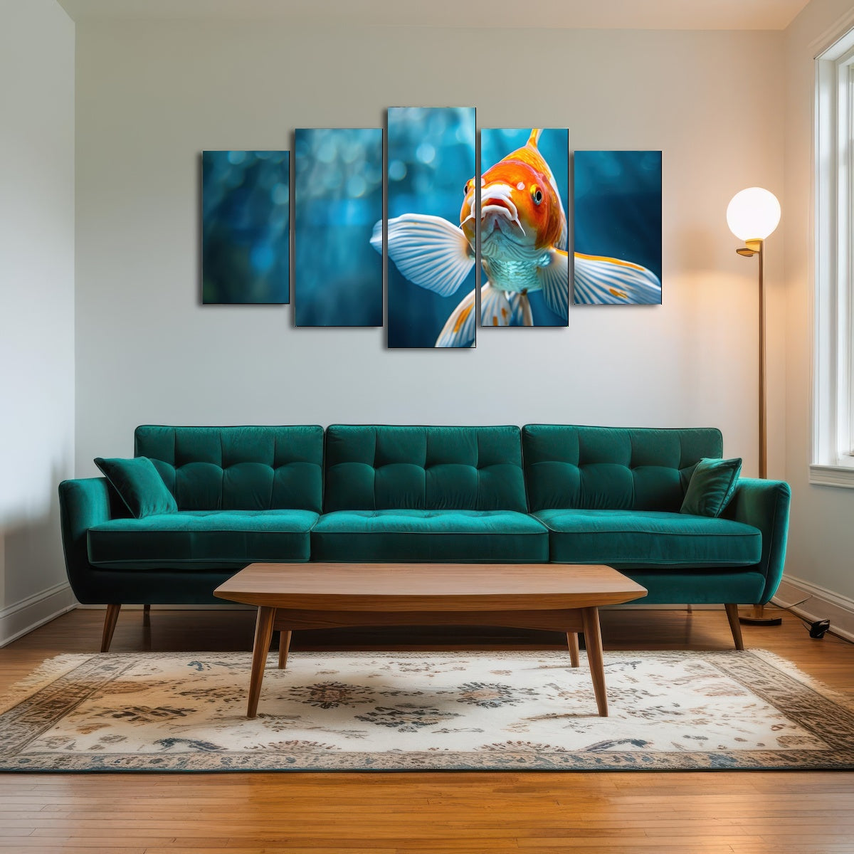 AUTO-MOCKUP ROOM | Vibrant Golden Koi