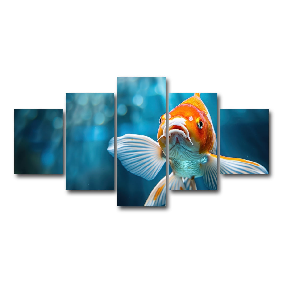 AUTO-MOCKUP WHITE | Vibrant Golden Koi | 5 Piece | Gallery Wrap Canvas | group=5_short