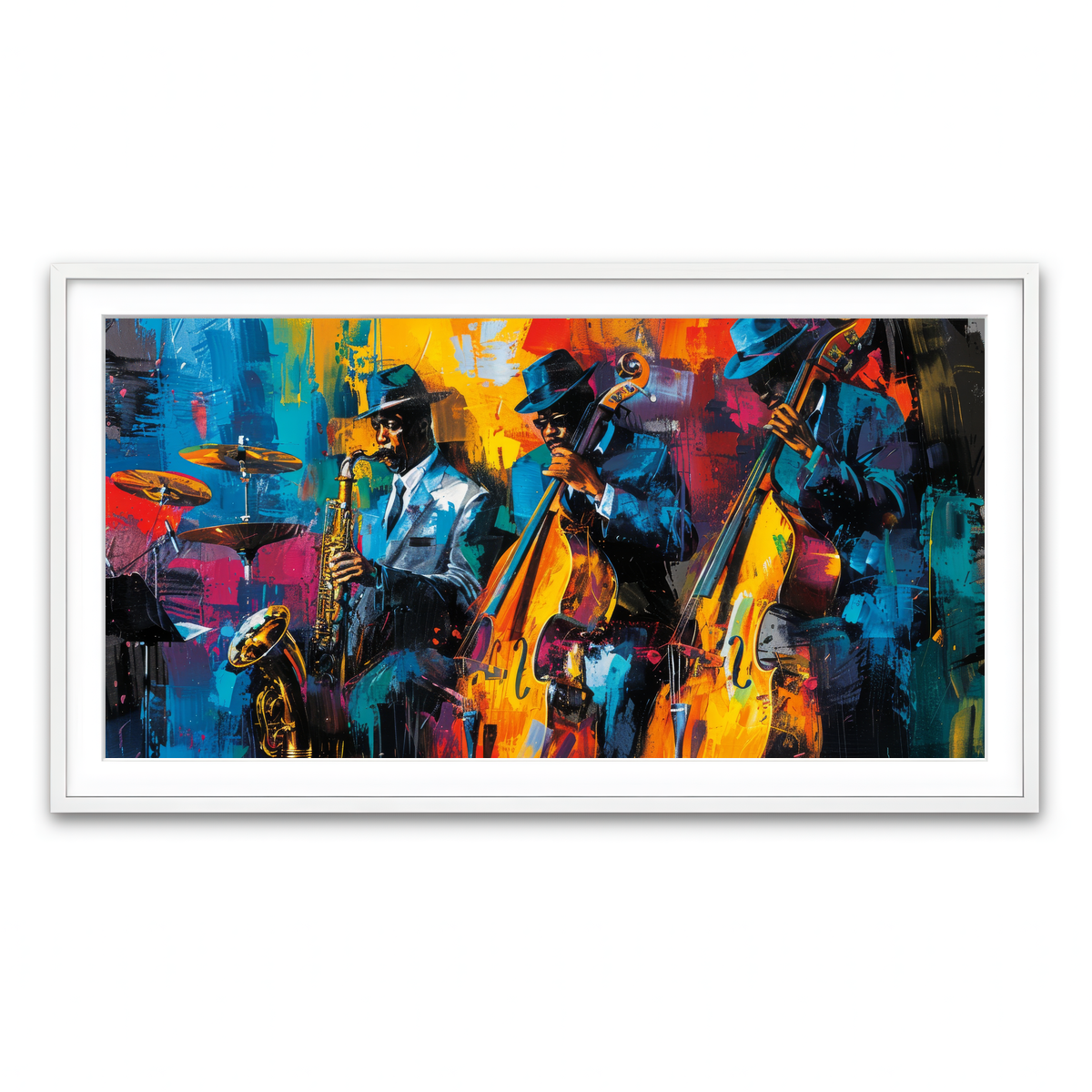 Framed Print 2x1 White